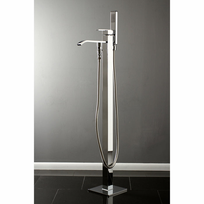 Kingston Brass KS4131QLL Executive Freestanding Tub Faucet with Hand Shower, Polished Chrome