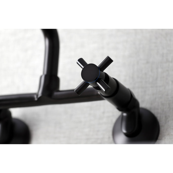 Kingston Brass KS423ORB Concord Two-Handle Wall-Mount Kitchen Faucet, Oil Rubbed Bronze