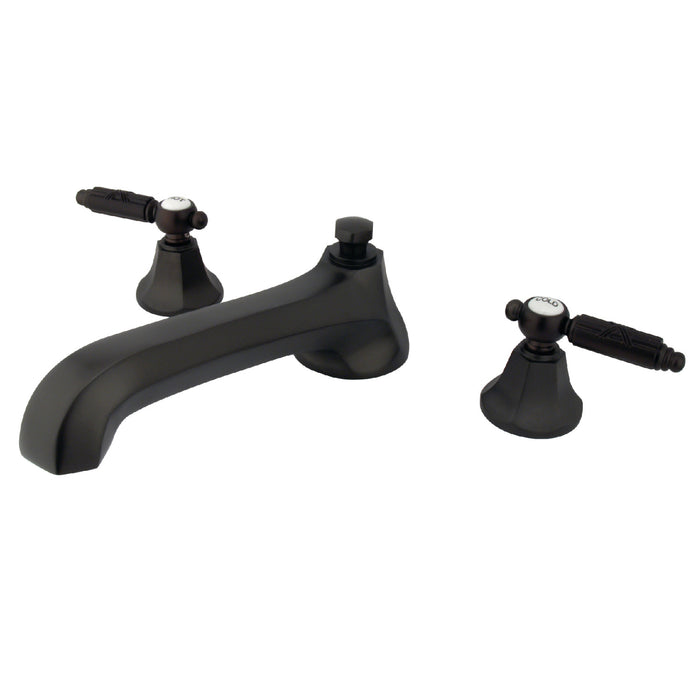 Kingston Brass KS4305GL Georgian Two-Handle Roman Tub Faucet, Oil Rubbed Bronze