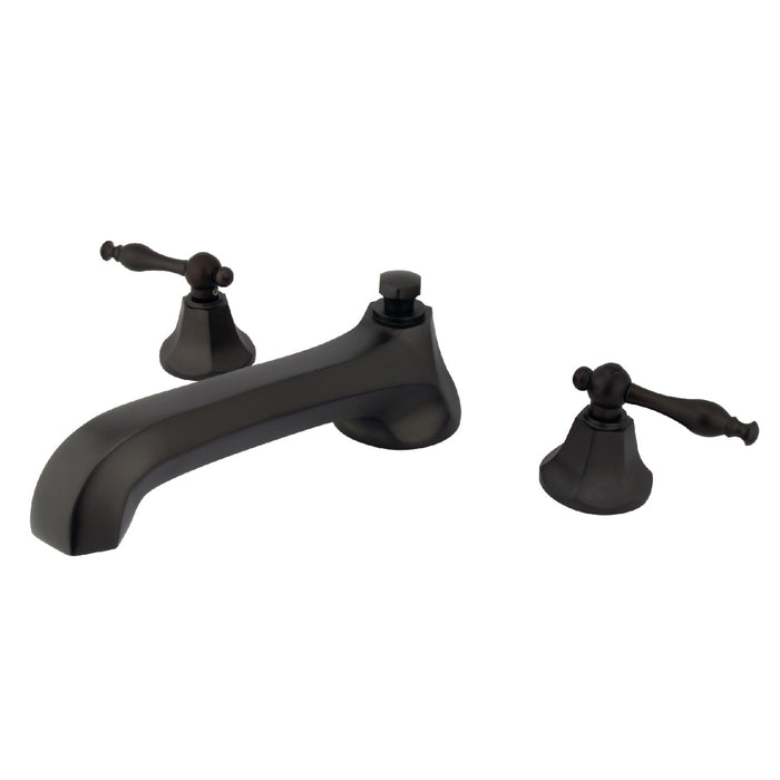 Kingston Brass KS4305NL Metropolitan Two-Handle Roman Tub Faucet, Oil Rubbed Bronze