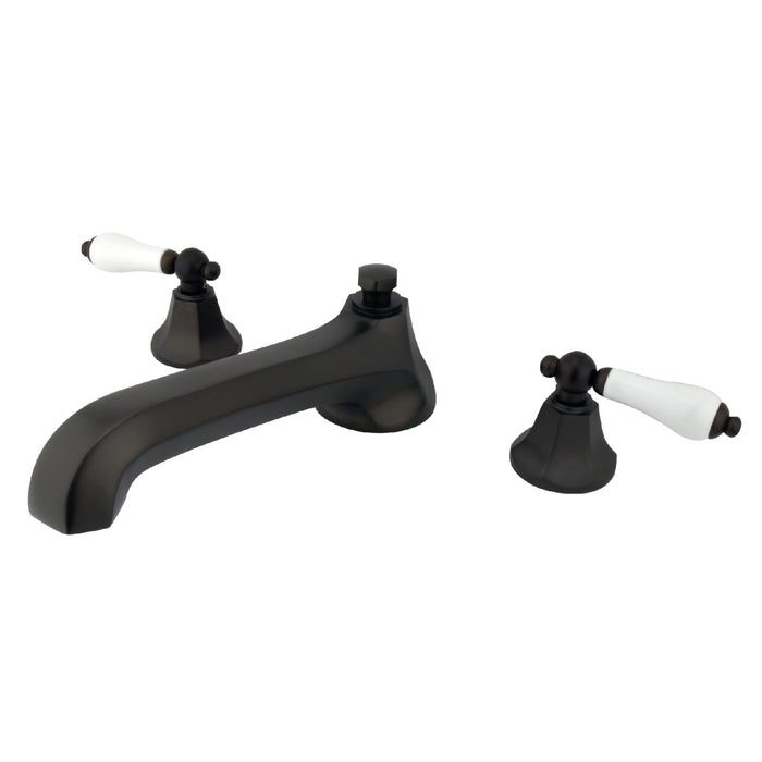 Kingston Brass KS4305PL Metropolitan Two-Handle Roman Tub Faucet, Oil Rubbed Bronze