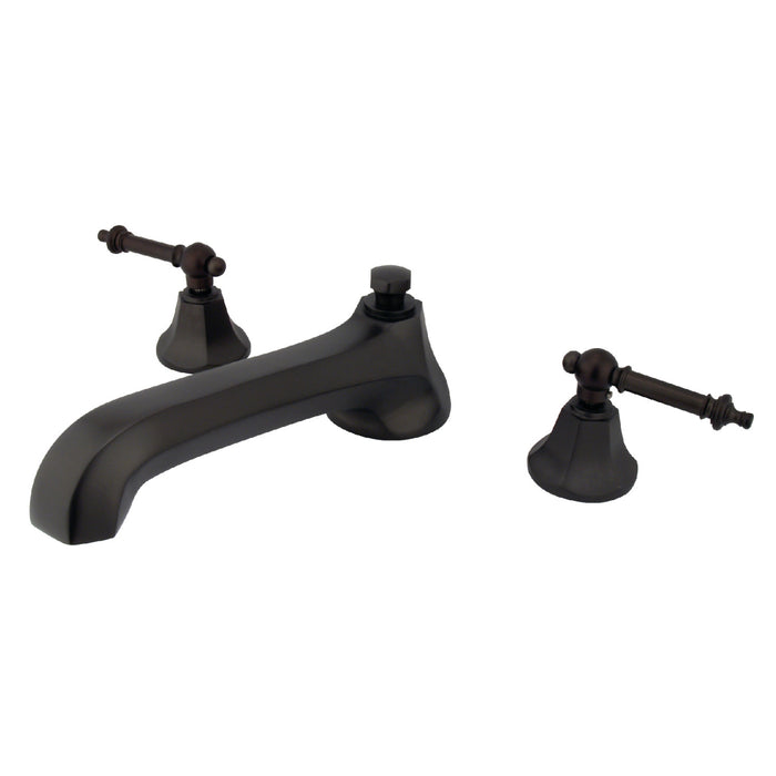 Kingston Brass KS4305TL Metropolitan Two-Handle Roman Tub Faucet, Oil Rubbed Bronze