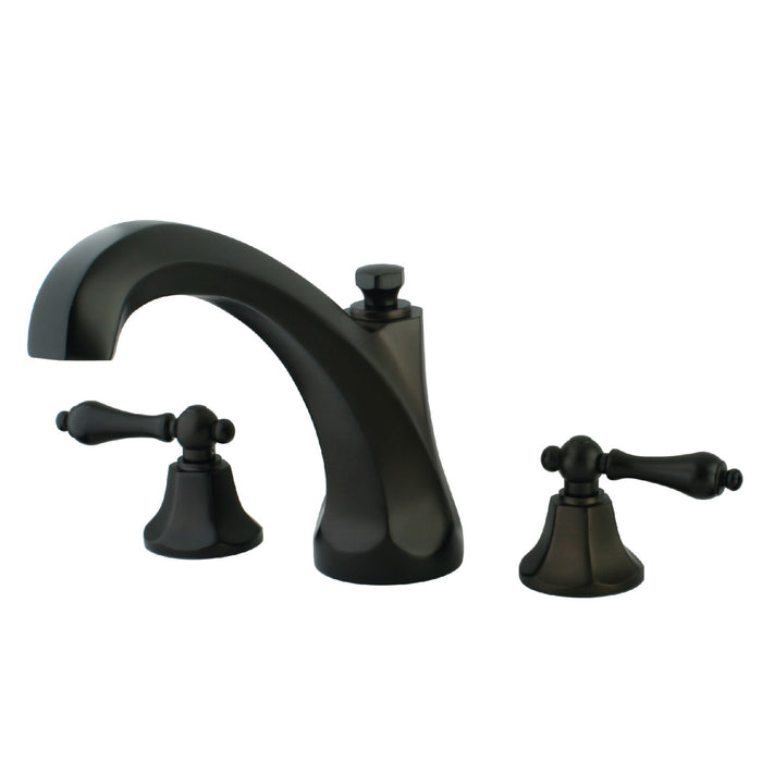 Kingston Brass KS4325AL Metropolitan Two-Handle Roman Tub Faucet, Oil Rubbed Bronze