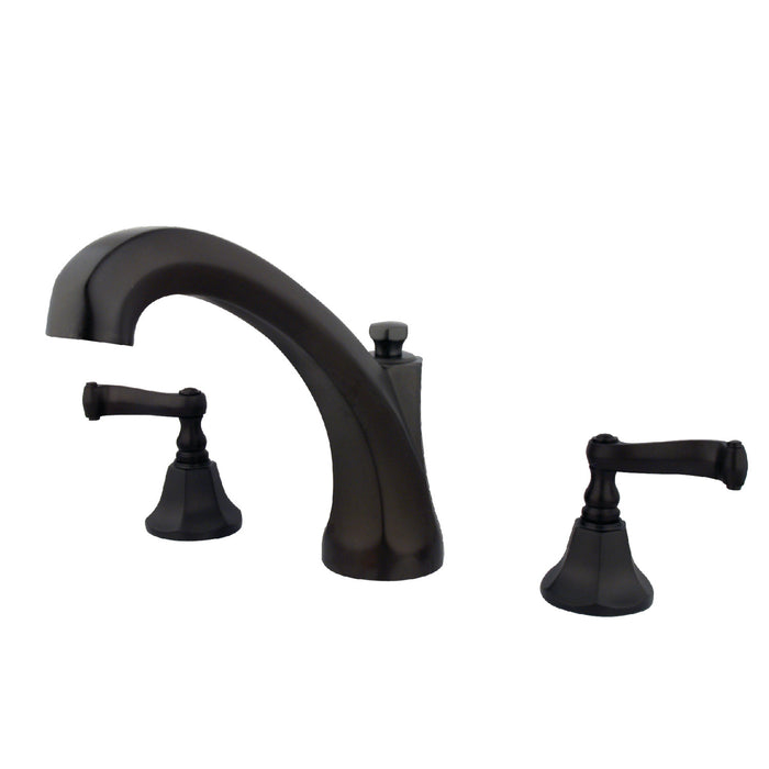 Kingston Brass KS4325FL Two-Handle Roman Tub Faucet, Oil Rubbed Bronze