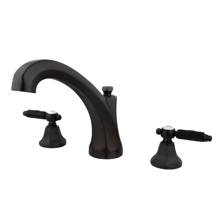 Kingston Brass KS4325GL Georgian Two-Handle Roman Tub Faucet, Oil Rubbed Bronze