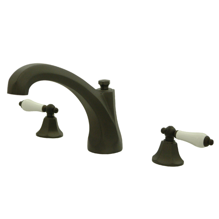 Kingston Brass KS4325PL Metropolitan Two-Handle Roman Tub Faucet, Oil Rubbed Bronze