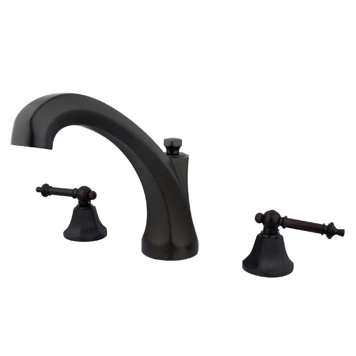 Kingston Brass KS4325TL Metropolitan Two-Handle Roman Tub Faucet, Oil Rubbed Bronze