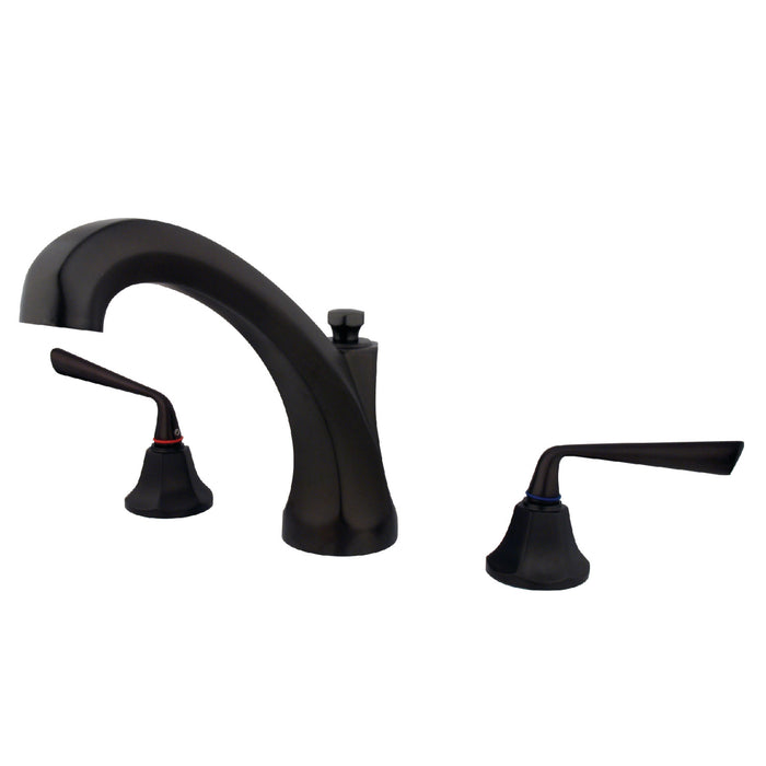 Kingston Brass KS4325ZL Silver Sage Two-Handle Roman Tub Faucet, Oil Rubbed Bronze