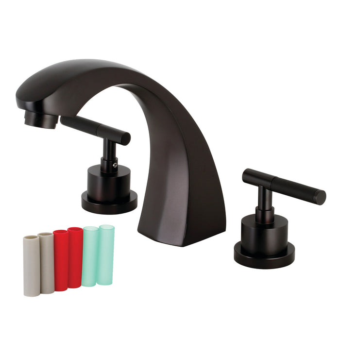 Kingston Brass KS4365CKL Kaiser Two-Handle Roman Tub Faucet, Oil Rubbed Bronze