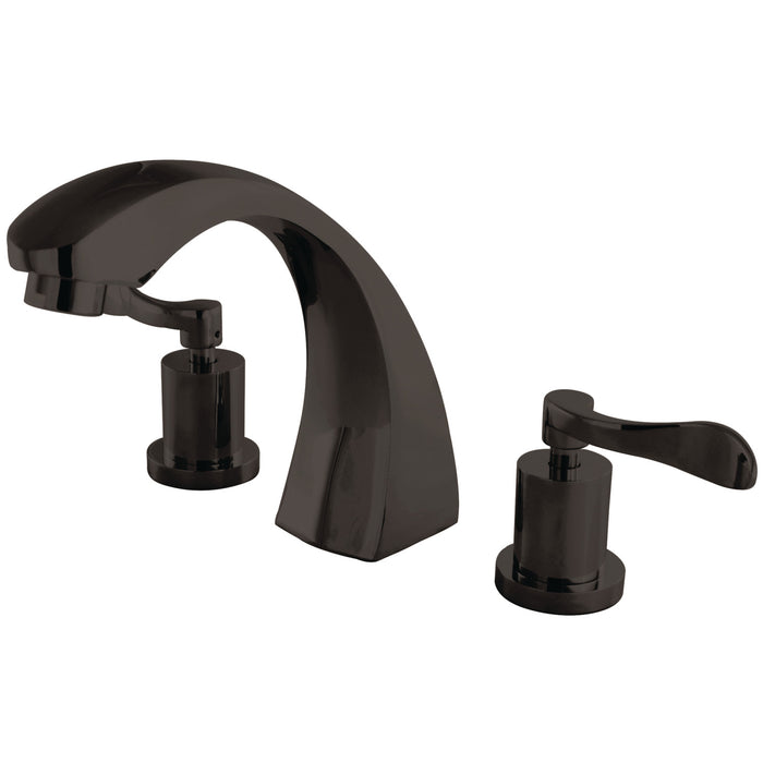 Kingston Brass KS4365DFL Vintage Two-Handle Roman Tub Faucet, Oil Rubbed Bronze