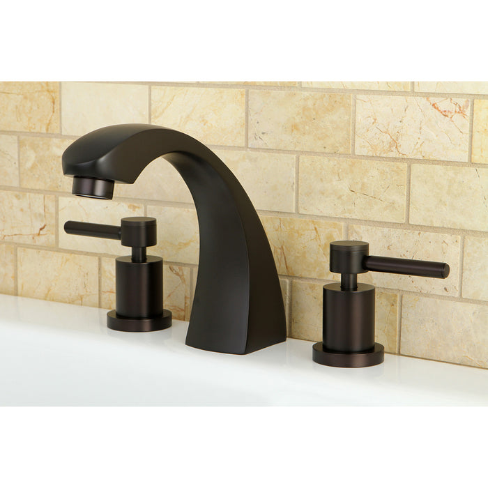 Kingston Brass KS4365DL Concord Two-Handle Roman Tub Faucet, Oil Rubbed Bronze