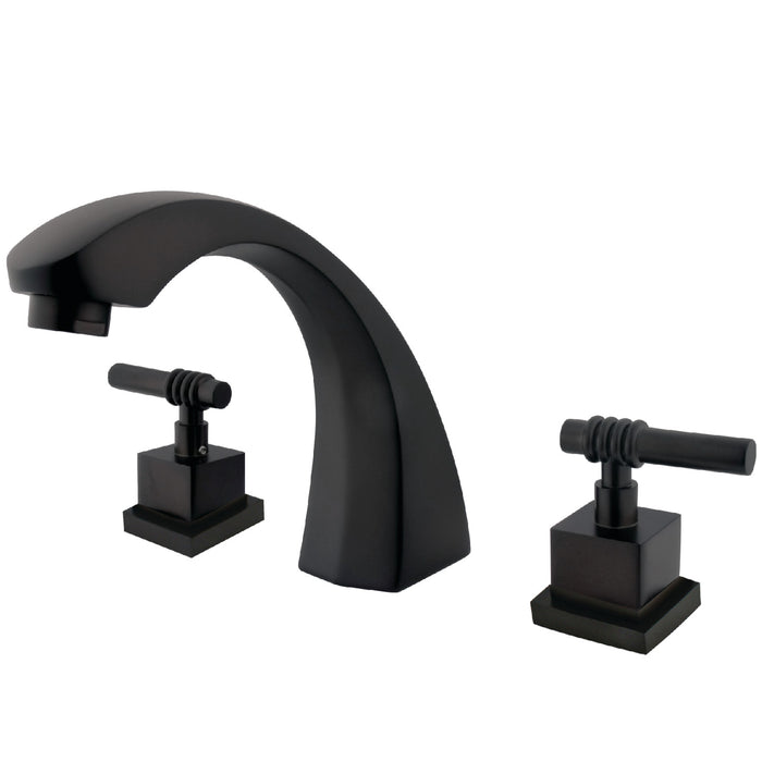 Kingston Brass KS4365QL Fortress Two-Handle Roman Tub Faucet, Oil Rubbed Bronze