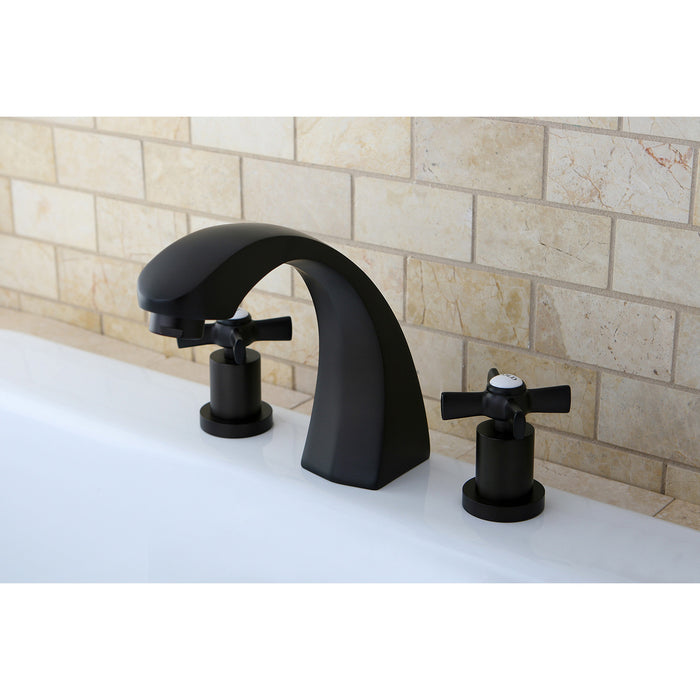 Kingston Brass KS4365ZX Millennium Two-Handle Roman Tub Faucet, Oil Rubbed Bronze