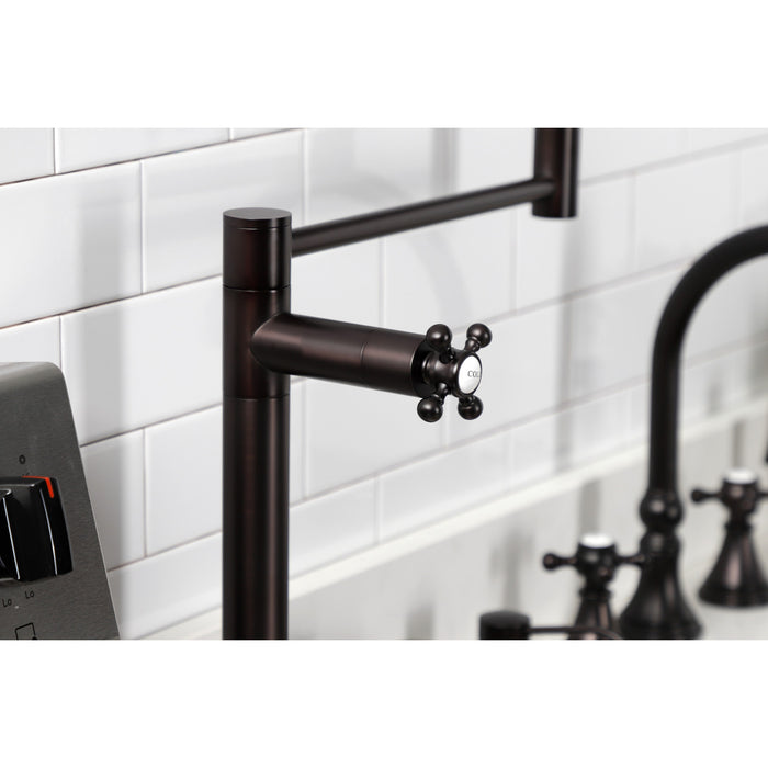 Kingston Brass KS4705BX Metropolitan Deck Mount Pot Filler Faucet, Oil Rubbed Bronze