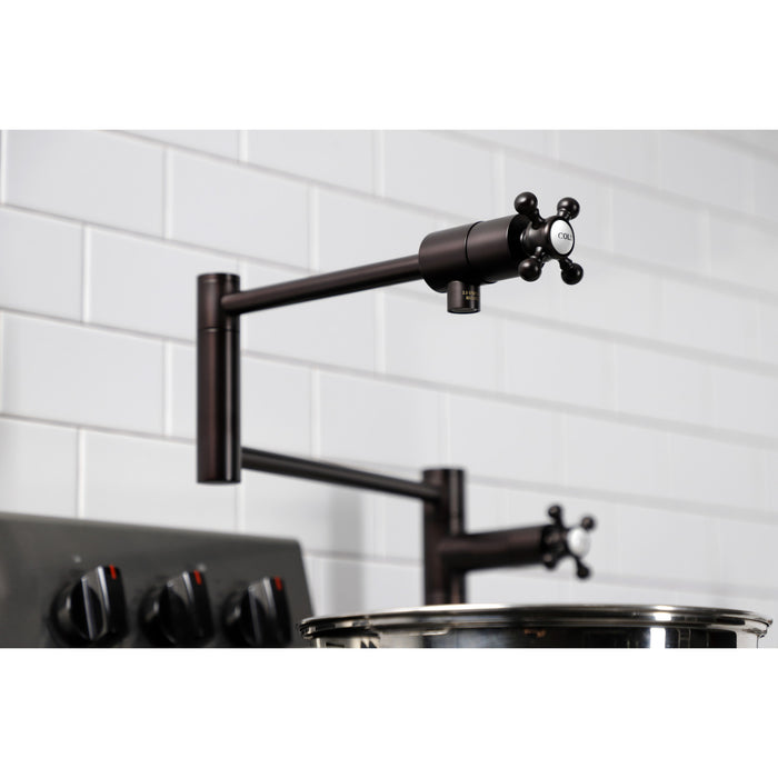 Kingston Brass KS4705BX Metropolitan Deck Mount Pot Filler Faucet, Oil Rubbed Bronze