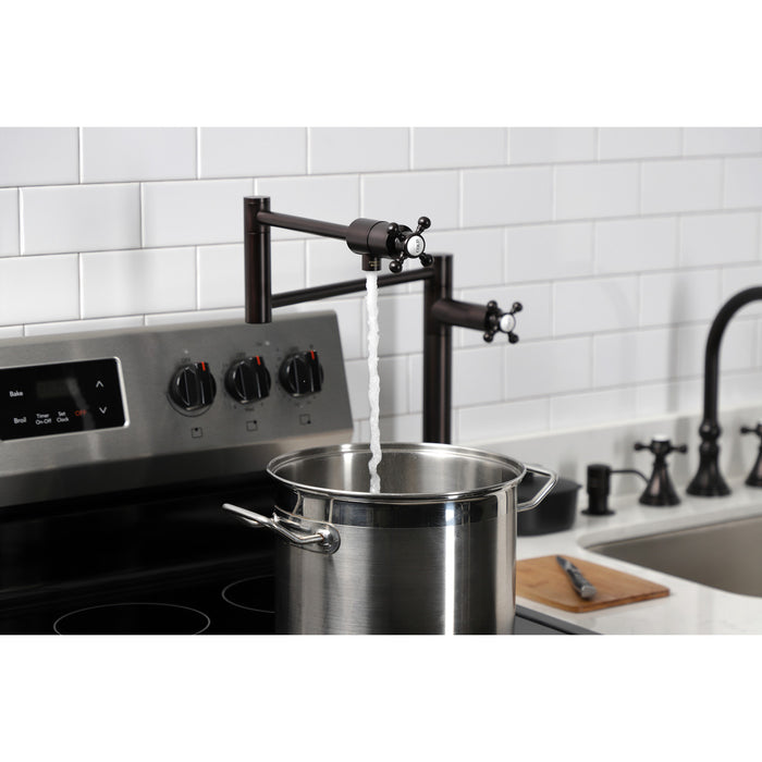 Kingston Brass KS4705BX Metropolitan Deck Mount Pot Filler Faucet, Oil Rubbed Bronze