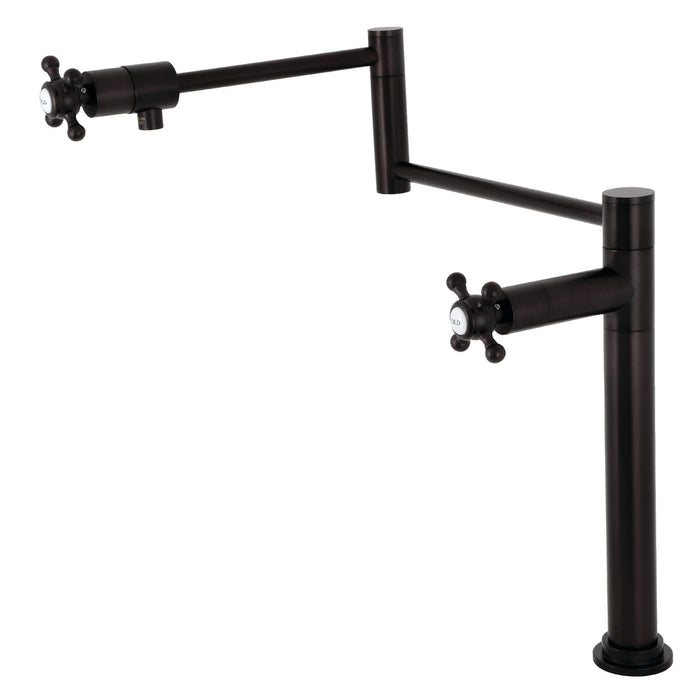 Kingston Brass KS4705BX Metropolitan Deck Mount Pot Filler Faucet, Oil Rubbed Bronze