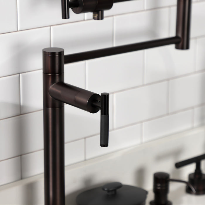 Kingston Brass KS4705CKL Kaiser Deck Mount Pot Filler Faucet, Oil Rubbed Bronze