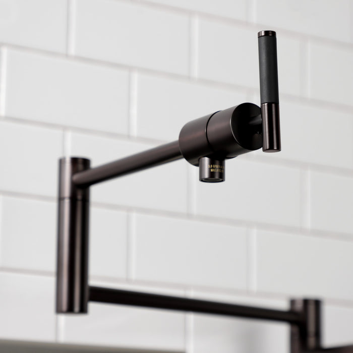 Kingston Brass KS4705CKL Kaiser Deck Mount Pot Filler Faucet, Oil Rubbed Bronze