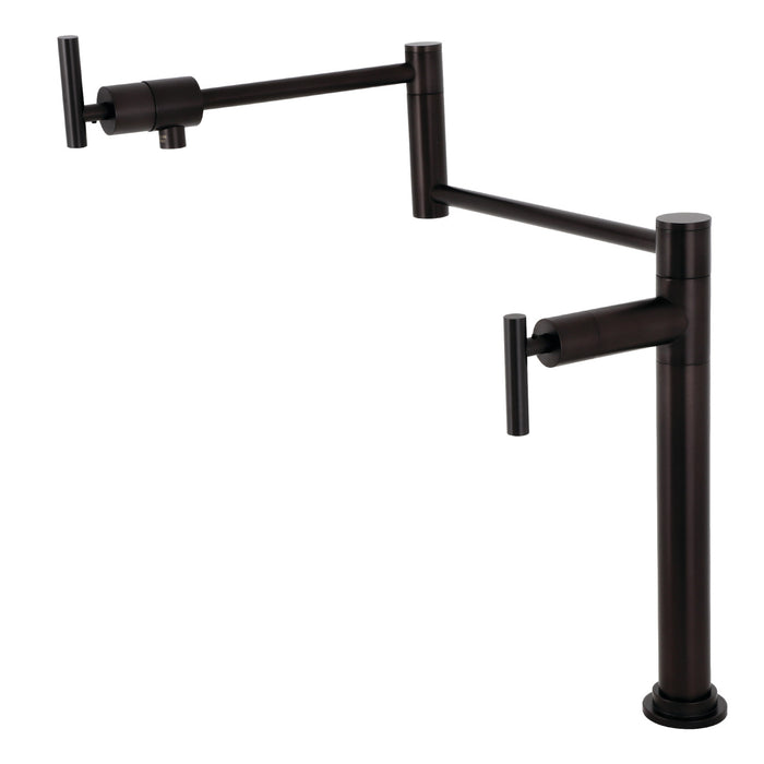 Kingston Brass KS4705CML Manhattan Deck Mount Pot Filler, Oil Rubbed Bronze