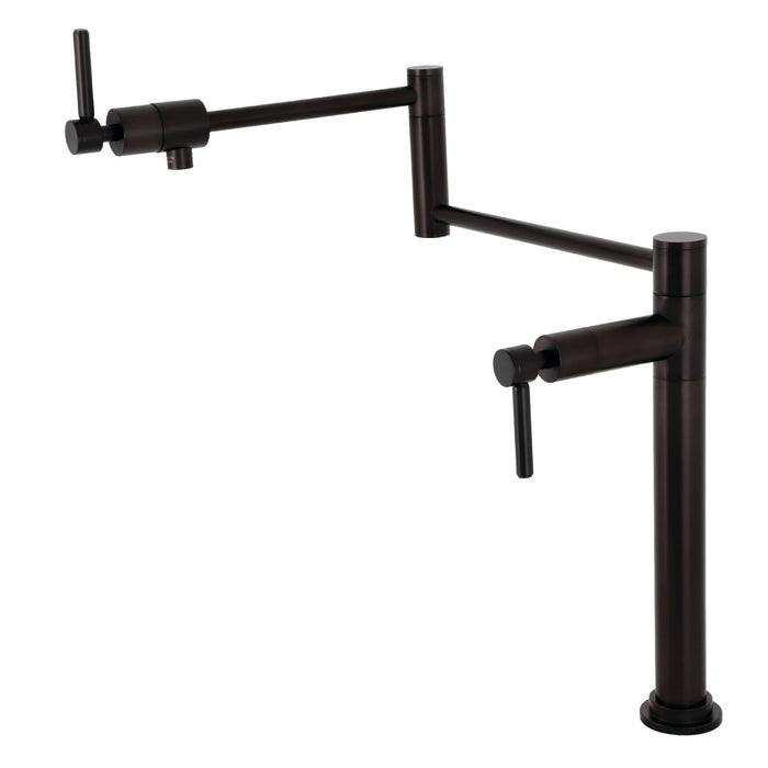 Kingston Brass KS4705DL Concord Deck Mount Pot Filler, Oil Rubbed Bronze