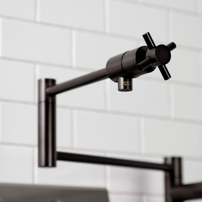 Kingston Brass KS4705DX Concord Deck Mount Pot Filler Faucet, Oil Rubbed Bronze