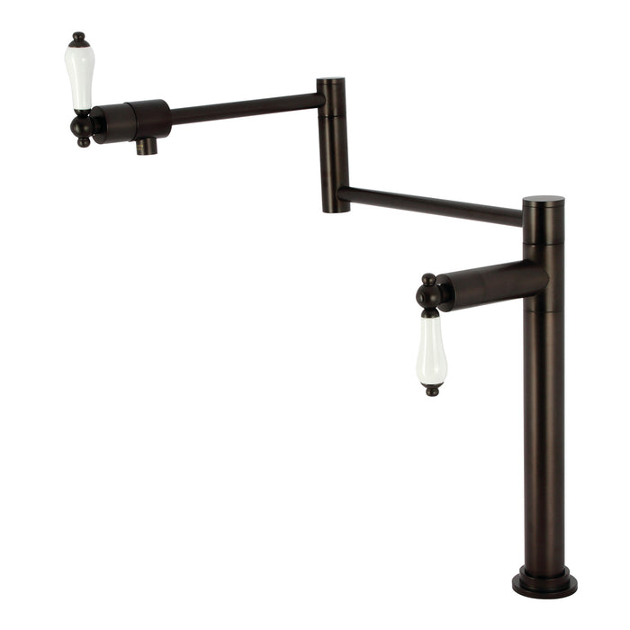 Kingston Brass KS4705PL Metropolitan Deck Mount Pot Filler, Oil Rubbed Bronze