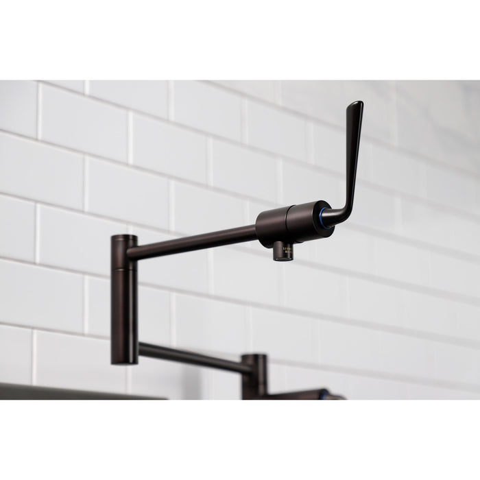 Kingston Brass KS4705ZL Silversagee Deck Mount Pot Filler, Oil Rubbed Bronze