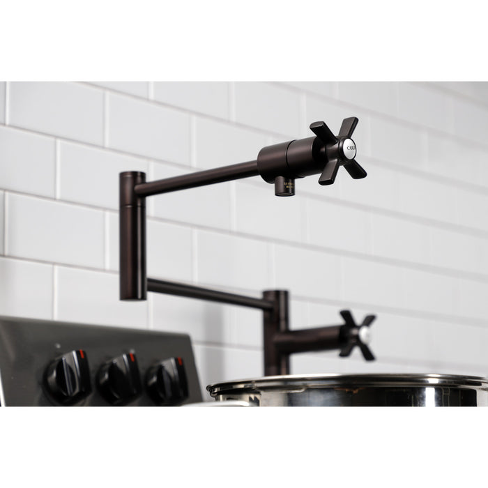 Kingston Brass KS4705ZX Millennium Deck Mount Pot Filler, Oil Rubbed Bronze