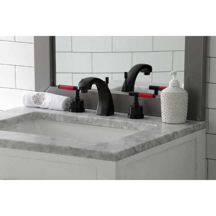 Kingston Brass KS4985CKL Kaiser Widespread Bathroom Faucet with Brass Pop-Up, Oil Rubbed Bronze