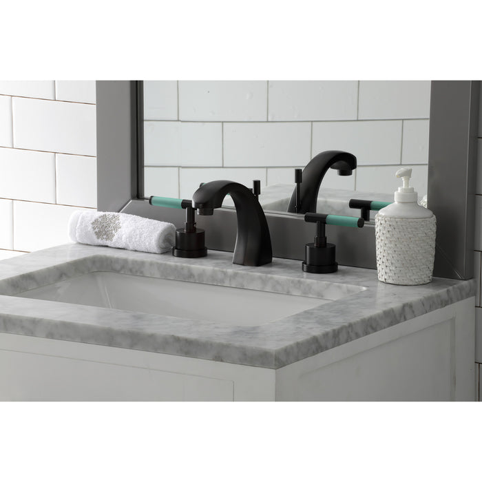 Kingston Brass KS4985CKL Kaiser Widespread Bathroom Faucet with Brass Pop-Up, Oil Rubbed Bronze