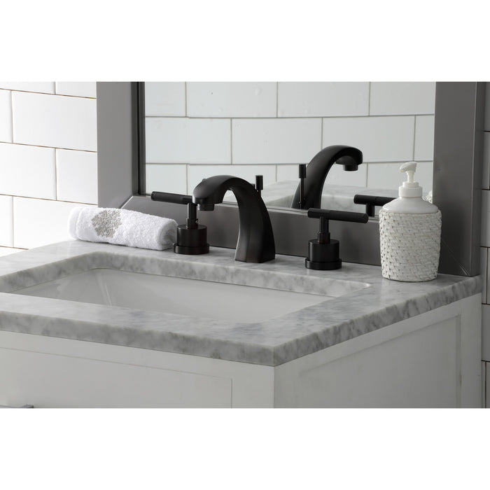 Kingston Brass KS4985CKL Kaiser Widespread Bathroom Faucet with Brass Pop-Up, Oil Rubbed Bronze