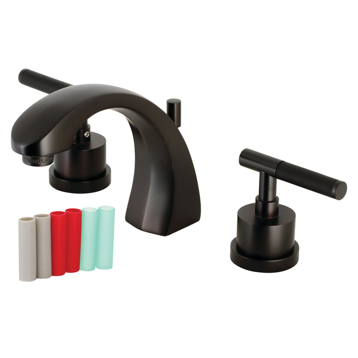 Kingston Brass KS4985CKL Kaiser Widespread Bathroom Faucet with Brass Pop-Up, Oil Rubbed Bronze