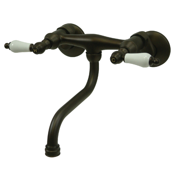 Kingston Brass KS516ORB Wall Mount Bathroom Faucet, Oil Rubbed Bronze