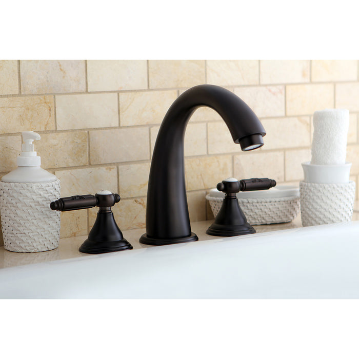 Kingston Brass KS5365GL Georgian Two-Handle Roman Tub Faucet, Oil Rubbed Bronze