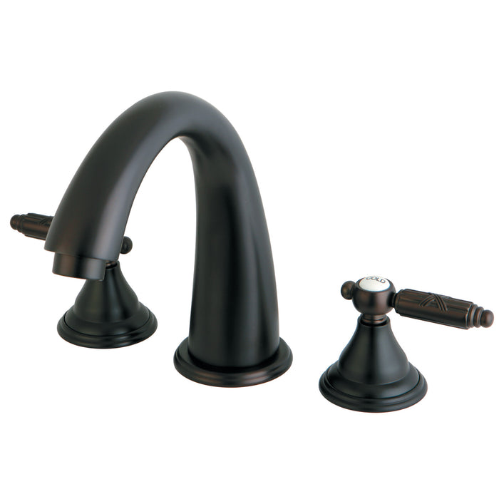 Kingston Brass KS5365GL Georgian Two-Handle Roman Tub Faucet, Oil Rubbed Bronze