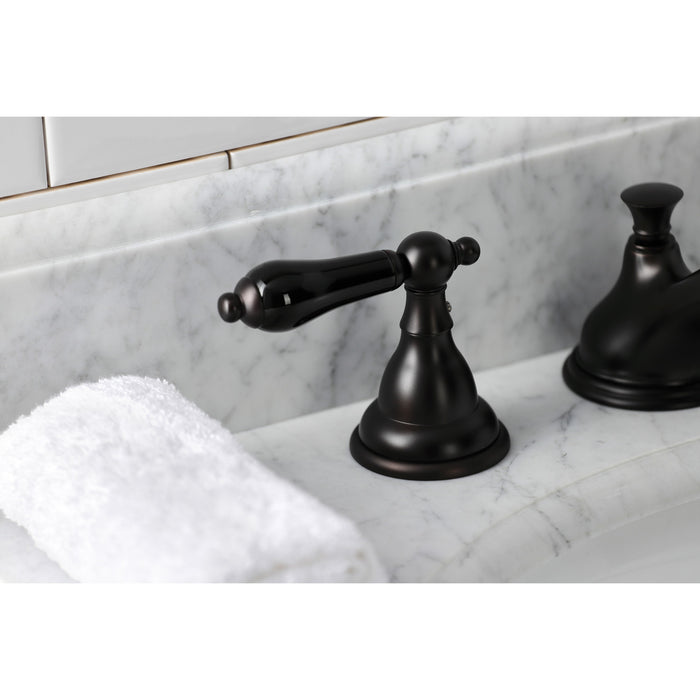 Kingston Brass KS5565PKL Duchess Widespread Bathroom Faucet with Brass Pop-Up, Oil Rubbed Bronze