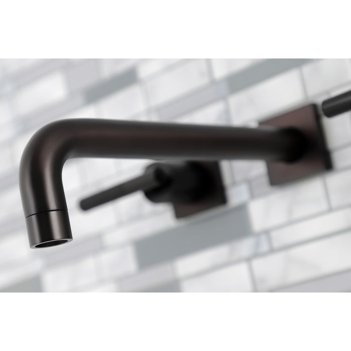 Kingston Brass KS6025CKL Kaiser Two-Handle Wall Mount Roman Tub Faucet, Oil Rubbed Bronze