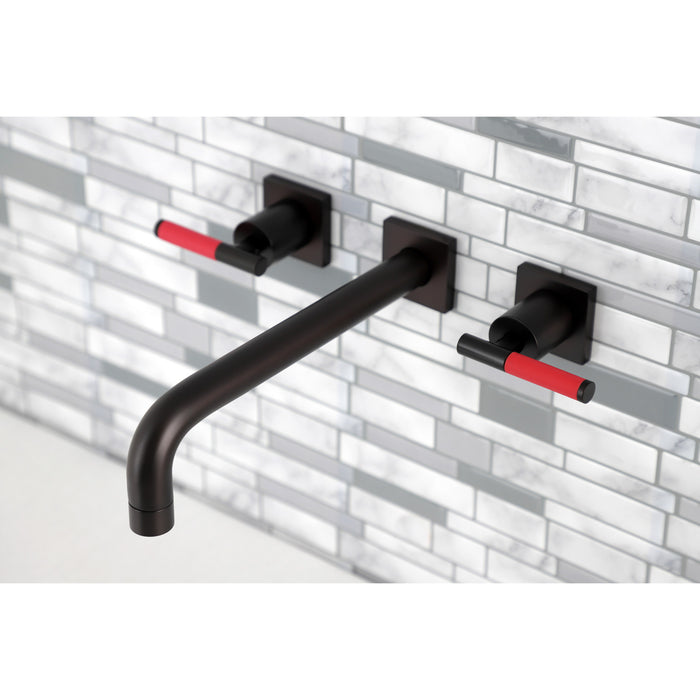 Kingston Brass KS6025CKL Kaiser Two-Handle Wall Mount Roman Tub Faucet, Oil Rubbed Bronze