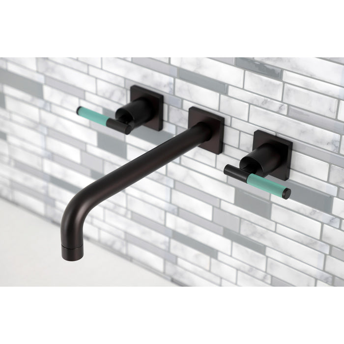 Kingston Brass KS6025CKL Kaiser Two-Handle Wall Mount Roman Tub Faucet, Oil Rubbed Bronze