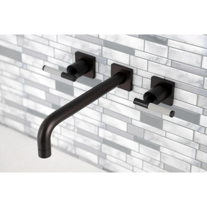 Kingston Brass KS6025CKL Kaiser Two-Handle Wall Mount Roman Tub Faucet, Oil Rubbed Bronze