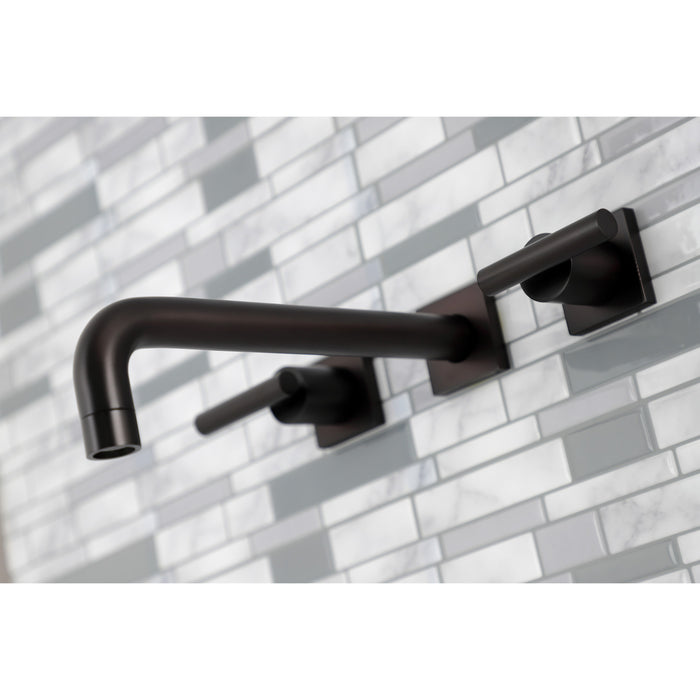 Kingston Brass KS6025CML Manhattan Two-Handle Wall Mount Roman Tub Faucet, Oil Rubbed Bronze