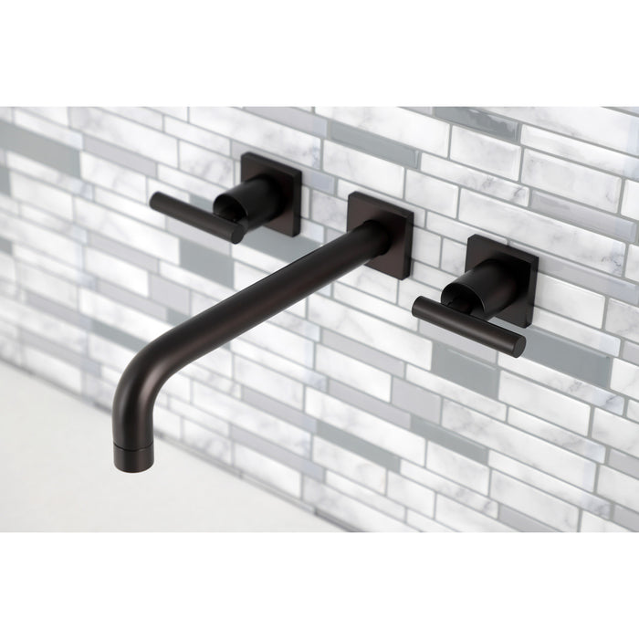 Kingston Brass KS6025CML Manhattan Two-Handle Wall Mount Roman Tub Faucet, Oil Rubbed Bronze