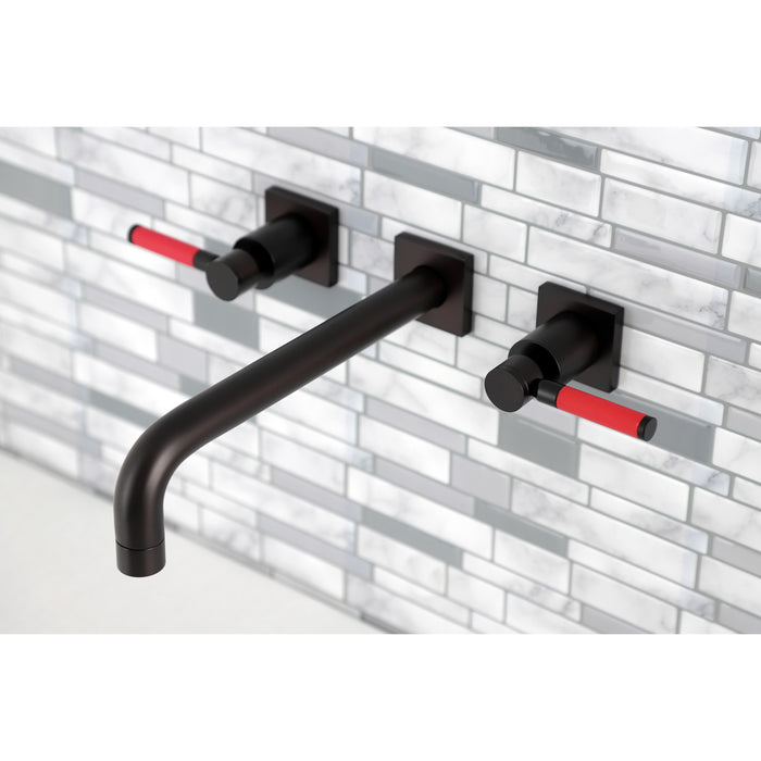 Kingston Brass KS6025DKL Kaiser Two-Handle Wall Mount Roman Tub Faucet, Oil Rubbed Bronze