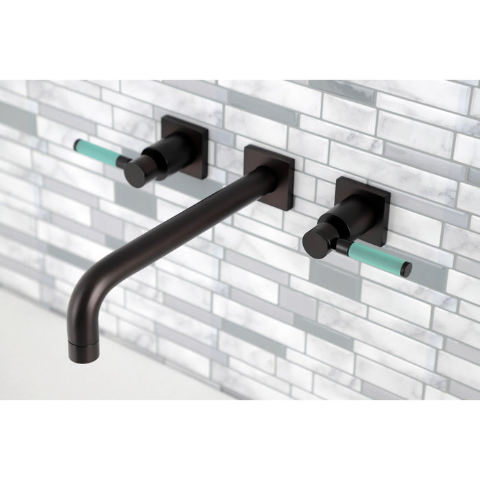 Kingston Brass KS6025DKL Kaiser Two-Handle Wall Mount Roman Tub Faucet, Oil Rubbed Bronze