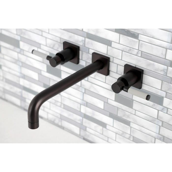 Kingston Brass KS6025DKL Kaiser Two-Handle Wall Mount Roman Tub Faucet, Oil Rubbed Bronze