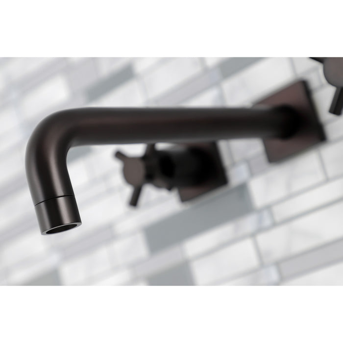 Kingston Brass KS6025DX Concord Two-Handle Wall Mount Roman Tub Faucet, Oil Rubbed Bronze