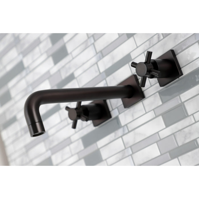 Kingston Brass KS6025DX Concord Two-Handle Wall Mount Roman Tub Faucet, Oil Rubbed Bronze