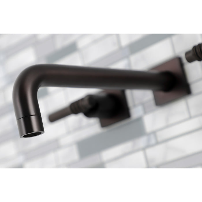 Kingston Brass KS6025ML Milano Two-Handle Wall Mount Roman Tub Faucet, Oil Rubbed Bronze