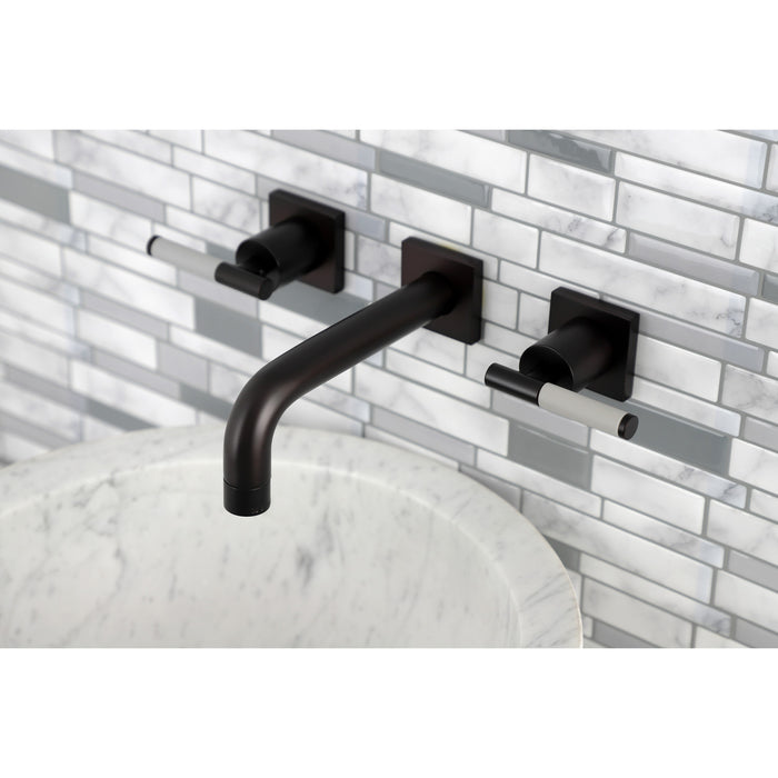 Kingston Brass KS6125CKL Ksiser Two-Handle Wall Mount Bathroom Faucet, Oil Rubbed Bronze